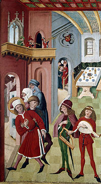 Picture: Gabriel Mälesskircher, Veit altar: The  temptation of St Veit, 1476