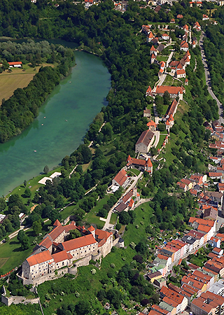 Burg Burghausen, Luftbild, Foto: Hajo Dietz Bild: Burg Burghausen, Luftbild