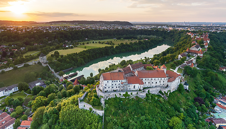 Aerial picture of Burghausen Castle, photo: www.kreativ-instinkt.de Picture: Aerial picture of Burghausen Castle