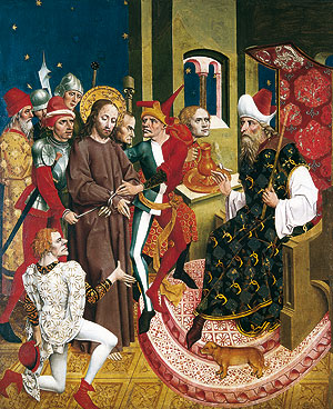 Picture: Bavarian, Rottenbuch altar: Christ before Pilate, c. 1480/90