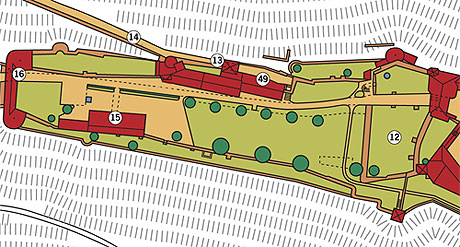 Picture: Map of the first courtyard