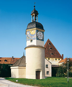 Picture: Clock tower and well house